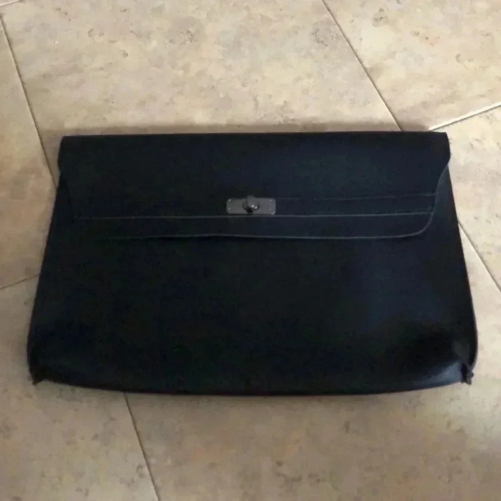 Pebbled Faux Leather Clutch